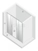 NEW TRENDY Drzwi wnękowe prysznicowe przesuwne podwójne PRIME WHITE 200x200 D-0441A